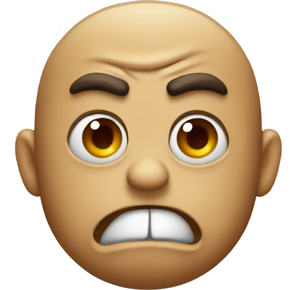 Angry m&m emoji
