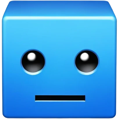 Geometry Dash cube character emoji
