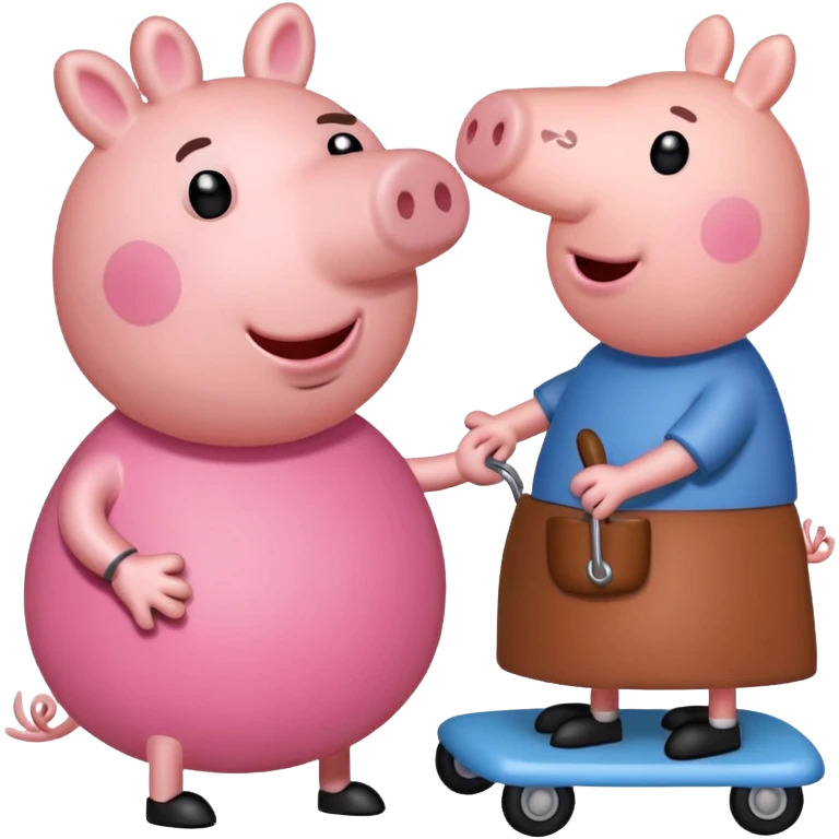 Peppa pig doing the griddy emoji