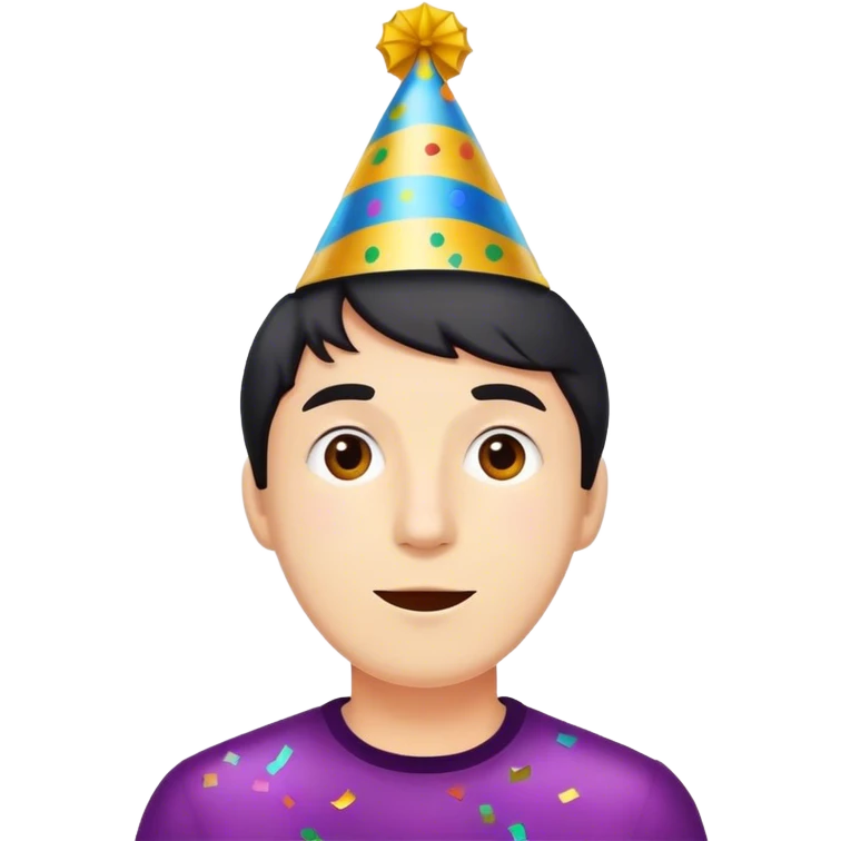 The holiday confetti flies out of the clapper. emoji