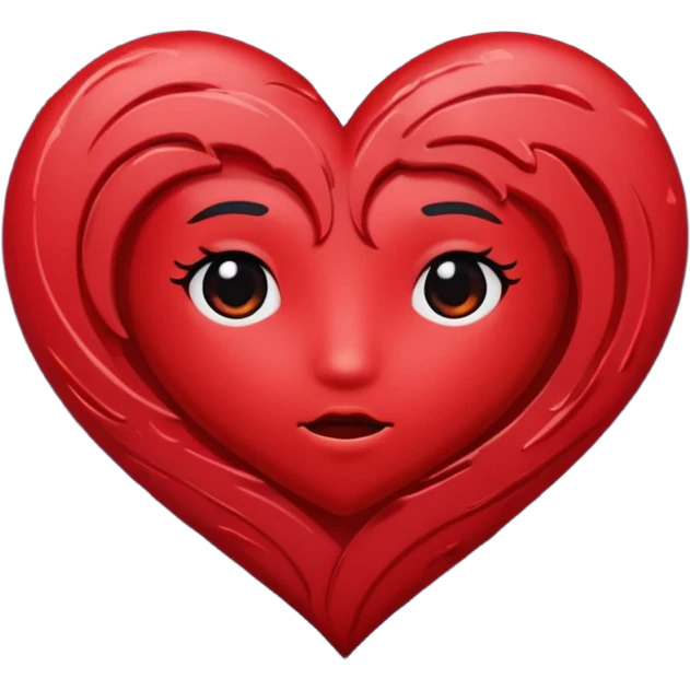 emo heart with night sky and falling leaves emoji