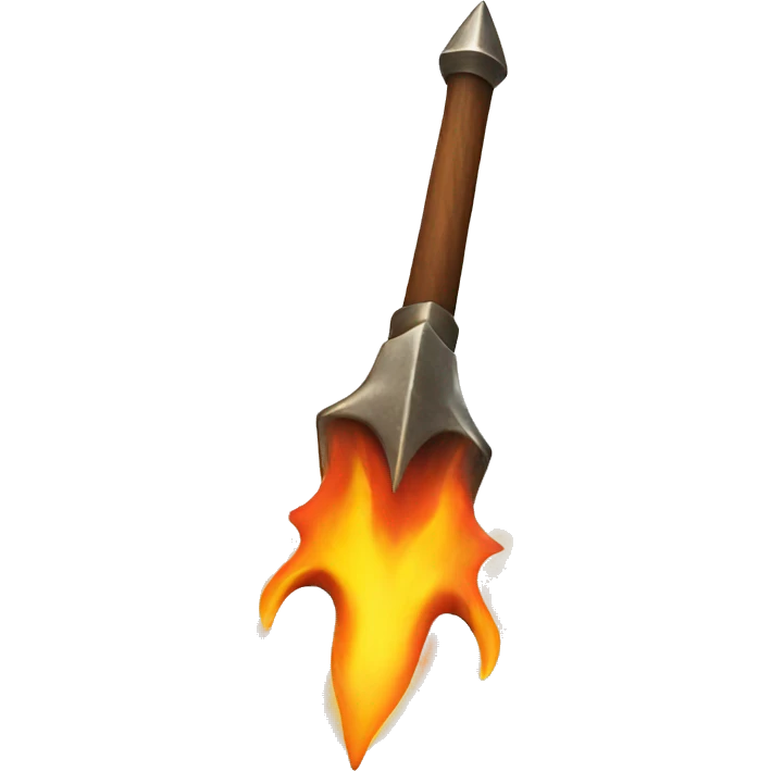 Trident in fire emoji