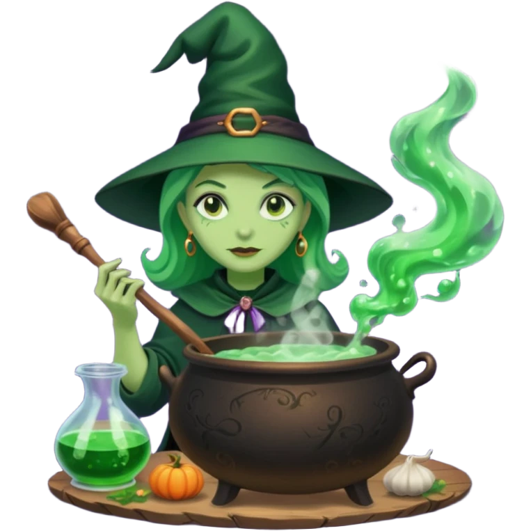 green witch cooking potion emoji