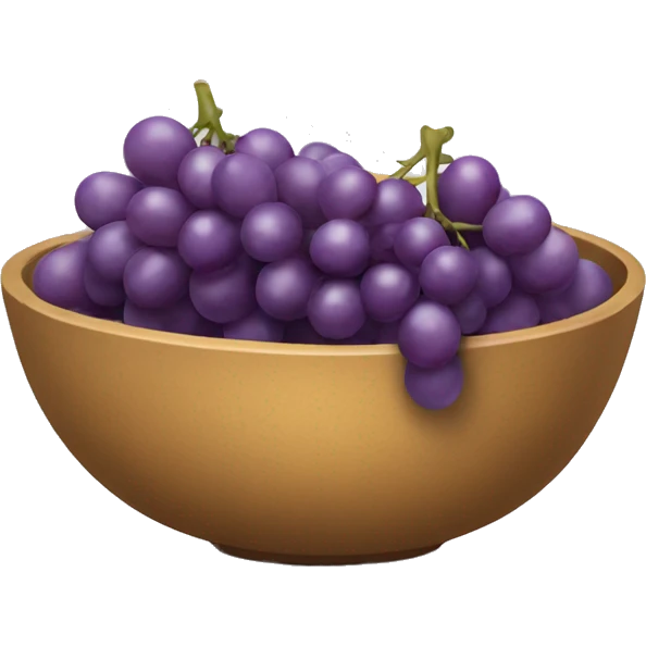 Bowl with purple grapes  emoji