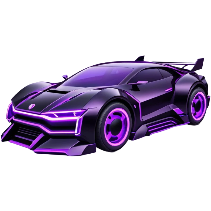 futuristic black and purple cyberpunk car emoji