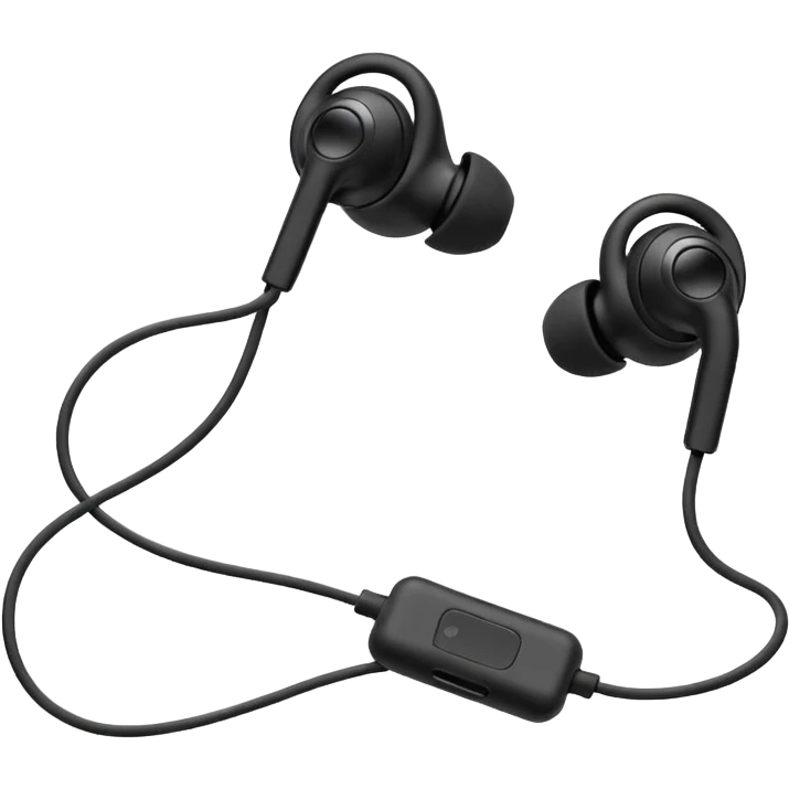 old wired earphones emoji