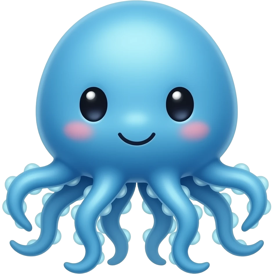 Kawaii medusa azul emoji