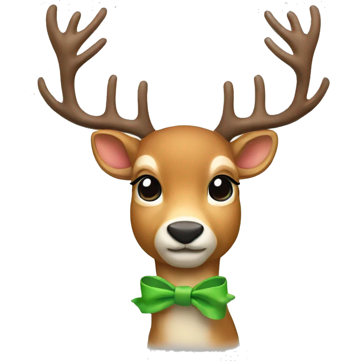 Deer with a bow emoji