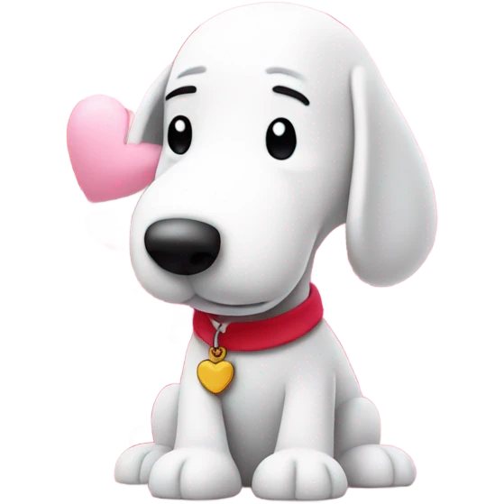 Snoopy with Valentine’s Day hearts emoji