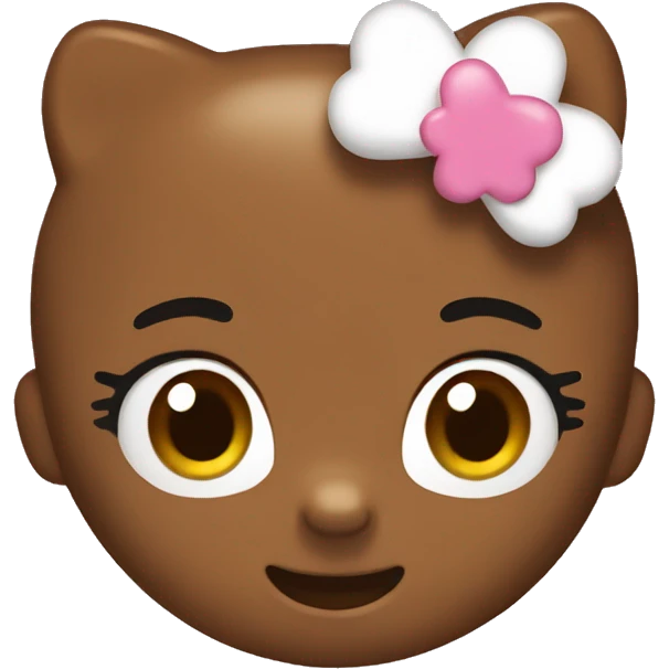 Brown hello kitty emoji