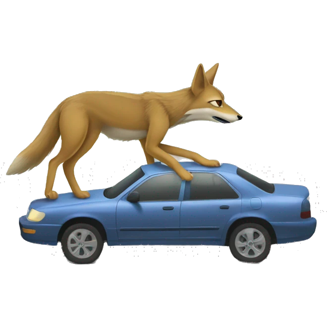 coyote struggling to parallel park emoji