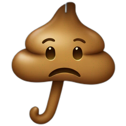 Poop emoji with umbrella  emoji