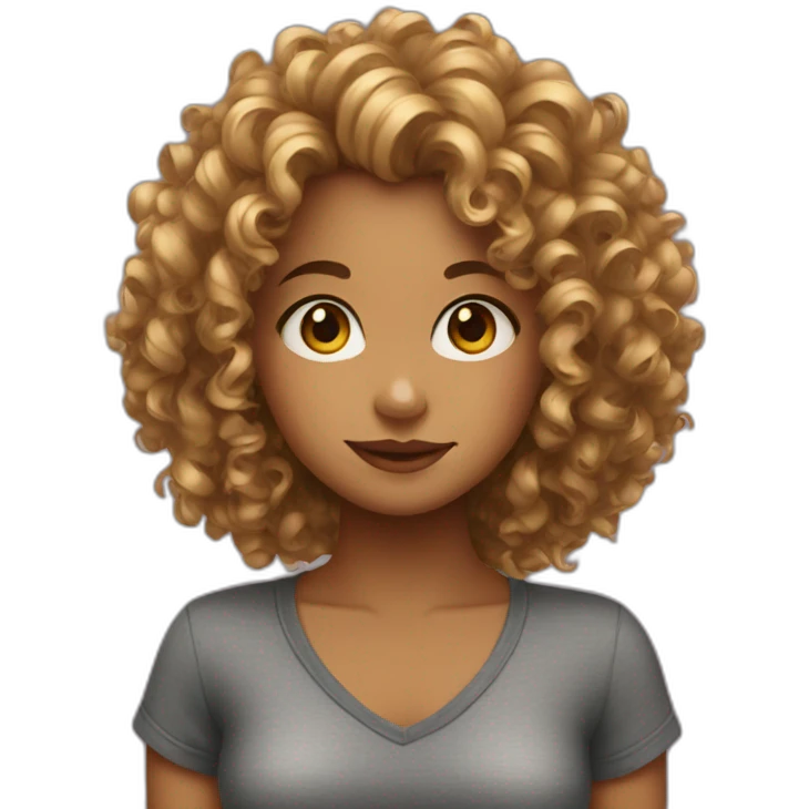 Curly girl emoji