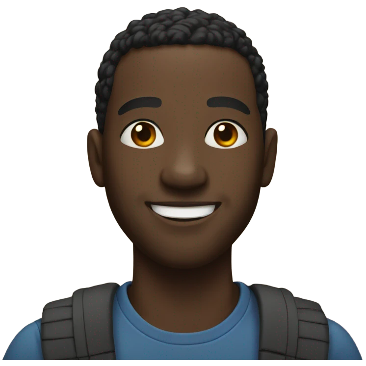 Black man smiling emoji
