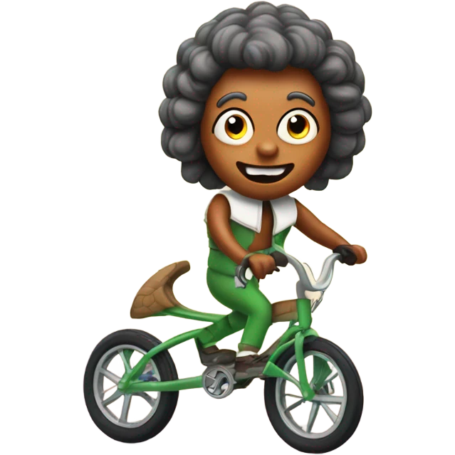 Oompa Loompa on a bike emoji