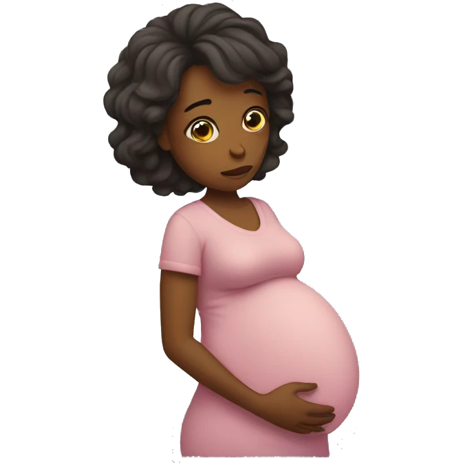 sad pregnant woman emoji