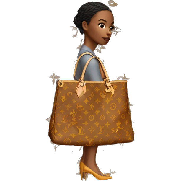 louis vuitton bag woman emoji