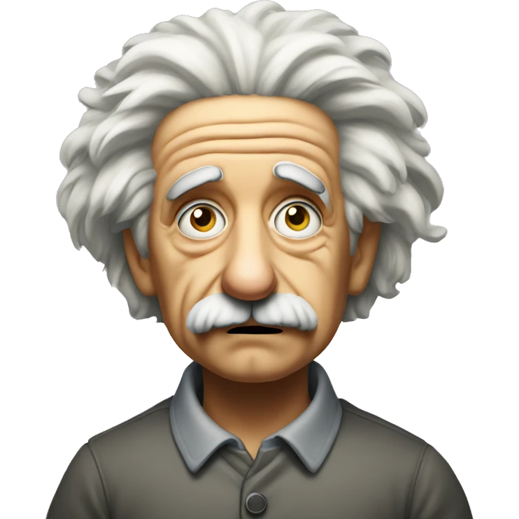 Einstein thinkin  and shocking emoji