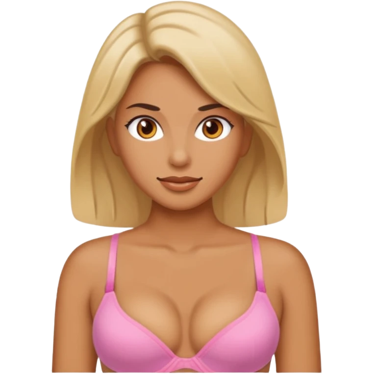 Hot face with bra emoji