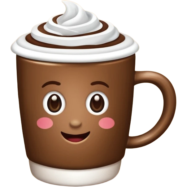 Dansende Kop koffie met hartjes emoji