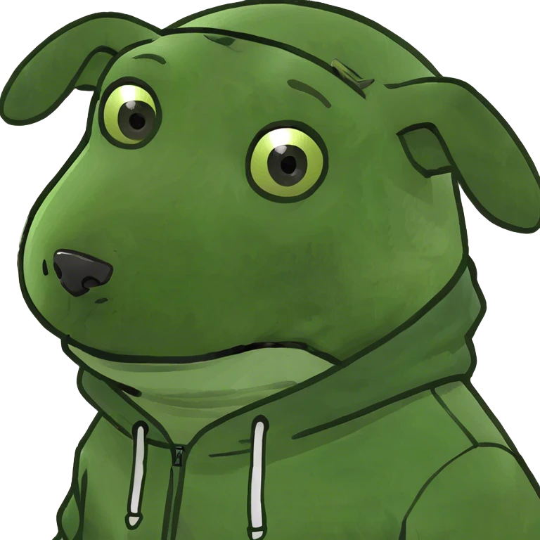 Dog wearing a hoodie emoji