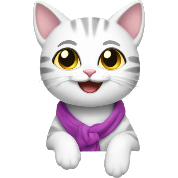 happy gay cat on a shopping spree emoji