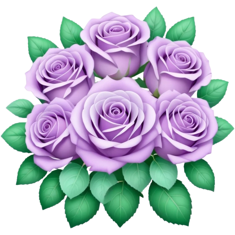 Light purple and mint rose bouquet with beautiful finish emoji