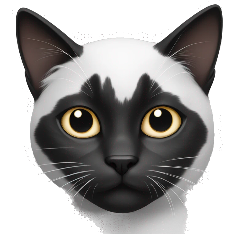 Black and white cat emoji