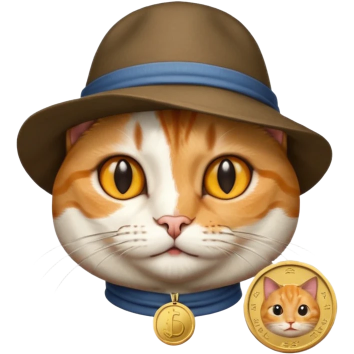 یه گربه که عکس کلاه روی سرش عکس یه سک emoji