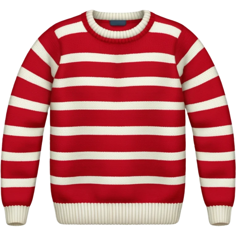 plain isolated red and white stripes sweater emoji
