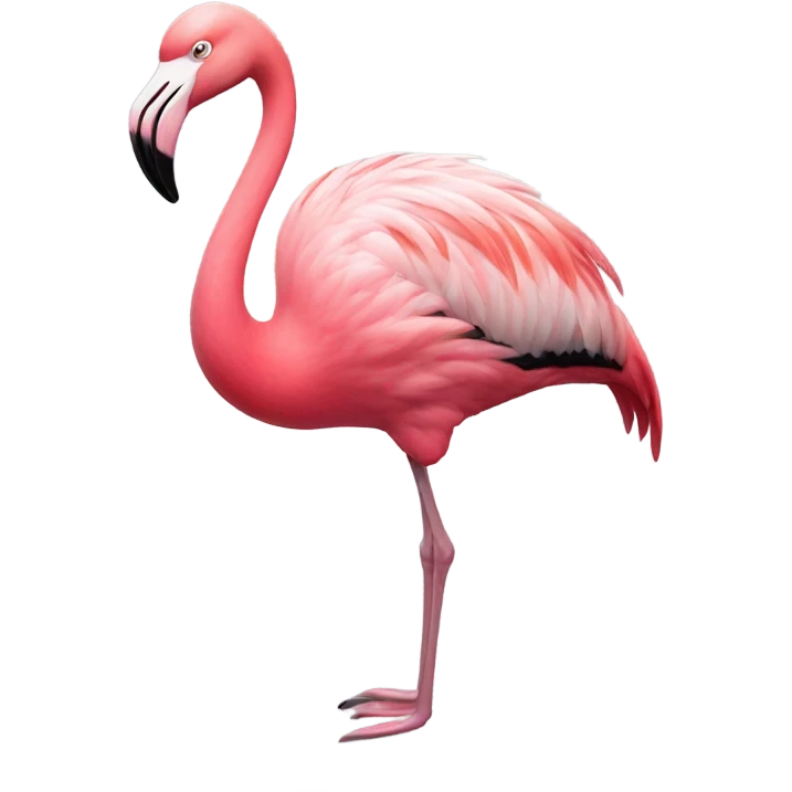 Smiling flamingo emoji