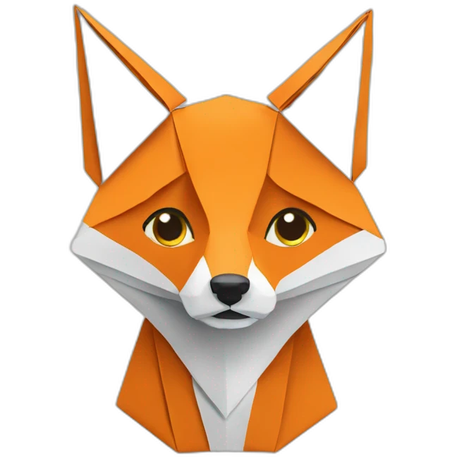 Origami fox emoji