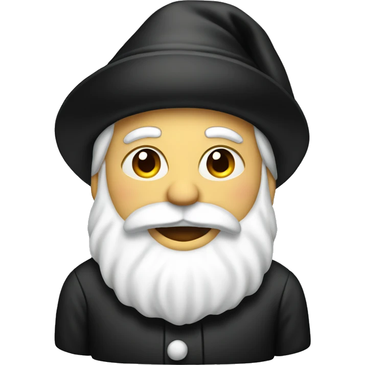 White Santa wearing a black hat and black coat  emoji