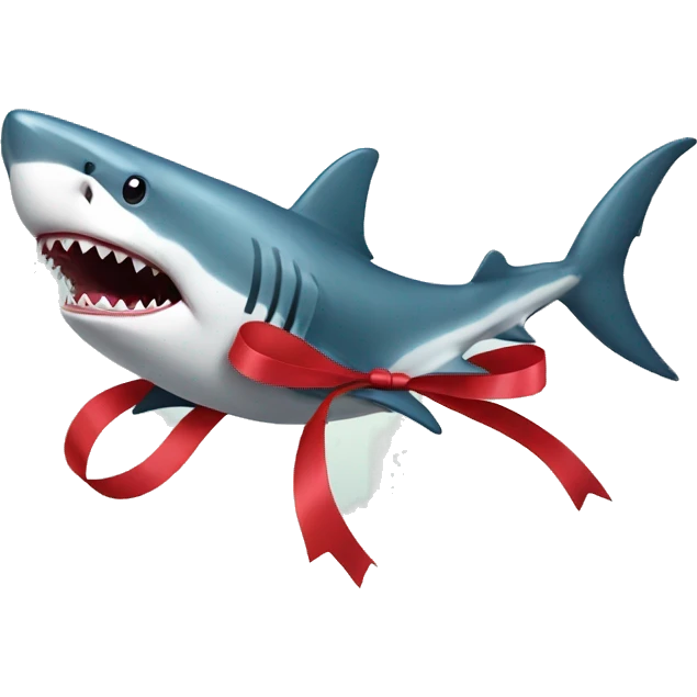 shark with ribbon emoji