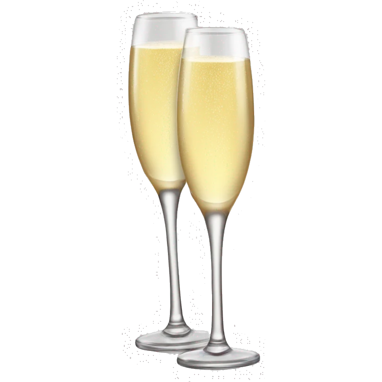 Deux verres de champagne qui s’entrechoquent  emoji
