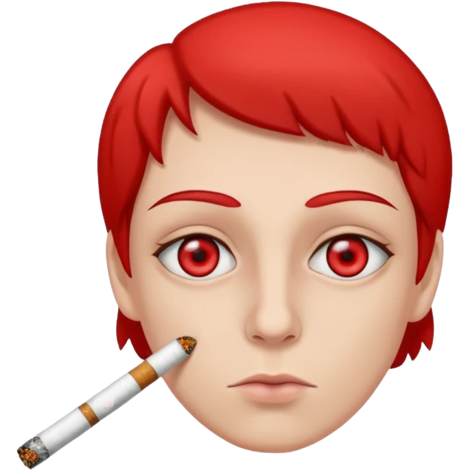 Smoking a blunt with red eyes  emoji