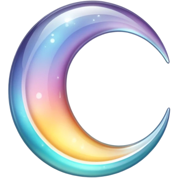 Crystal crescent emoji