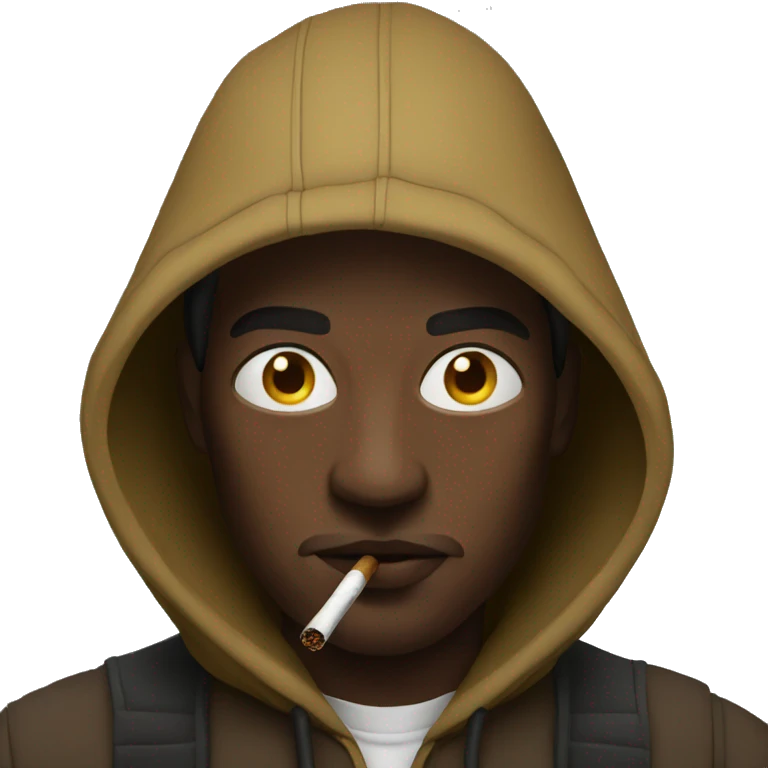 Hood man smoking emoji