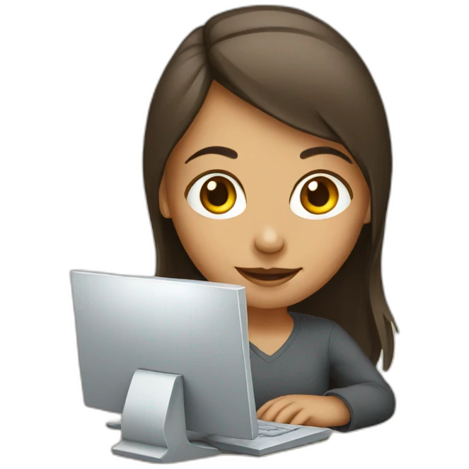 Girl computer emoji