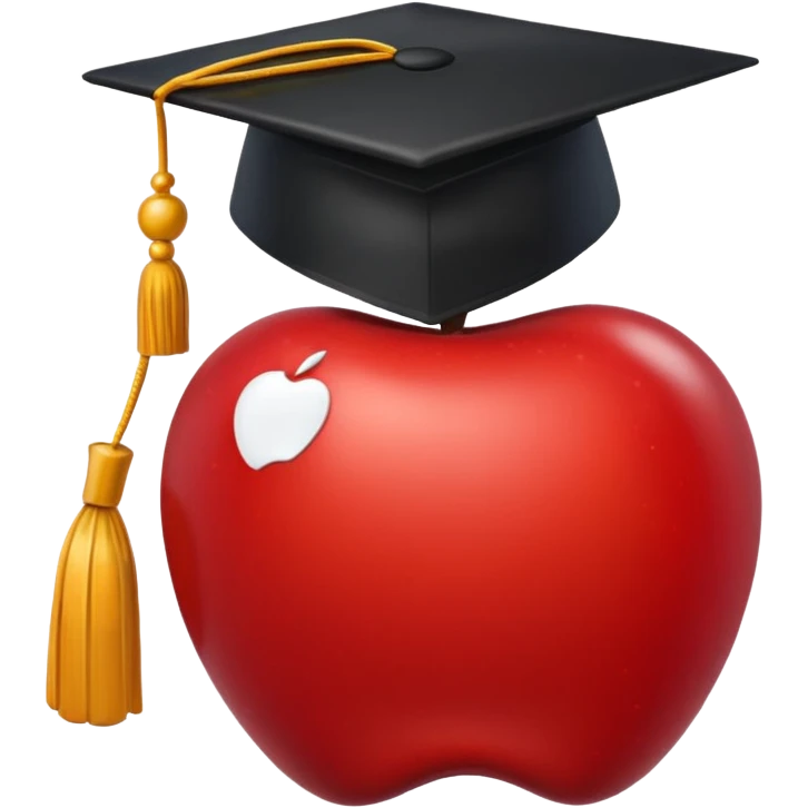 black grad cap apple emoji emoji