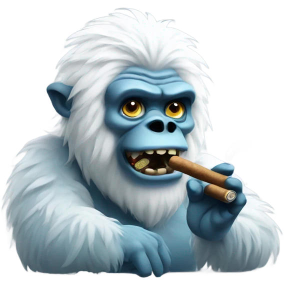 Yeti smoking a cigar  emoji