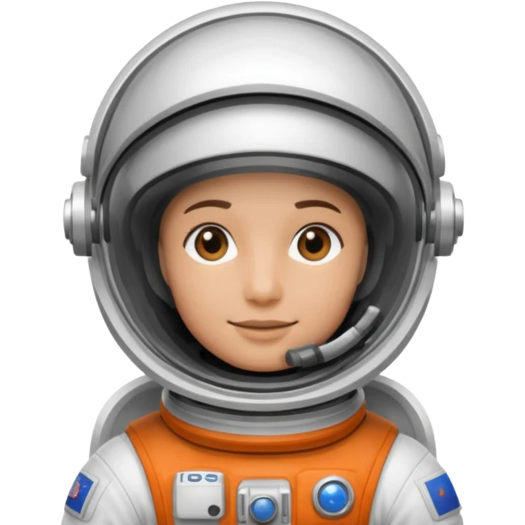 Astronaut in white EVA suit with silver visor helmet emoji