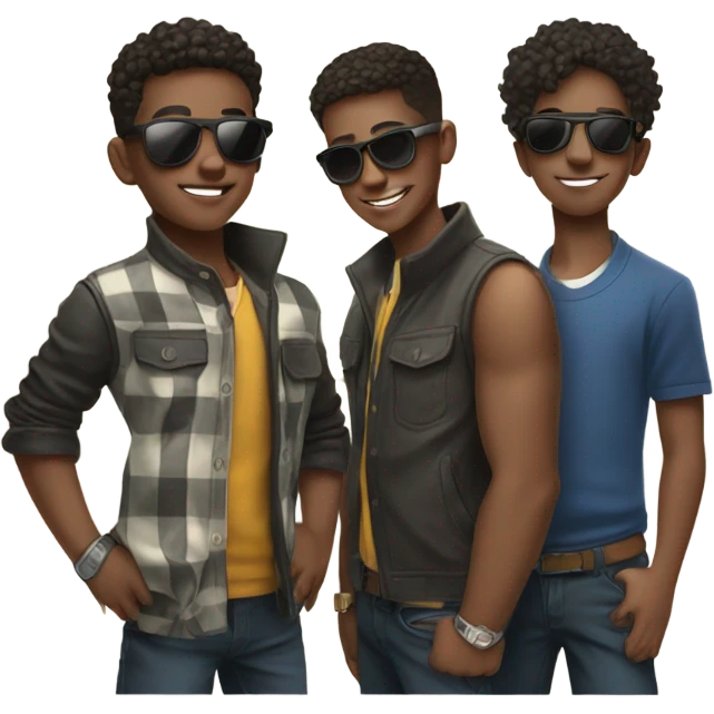 cool boys with sunglasses meme emoji