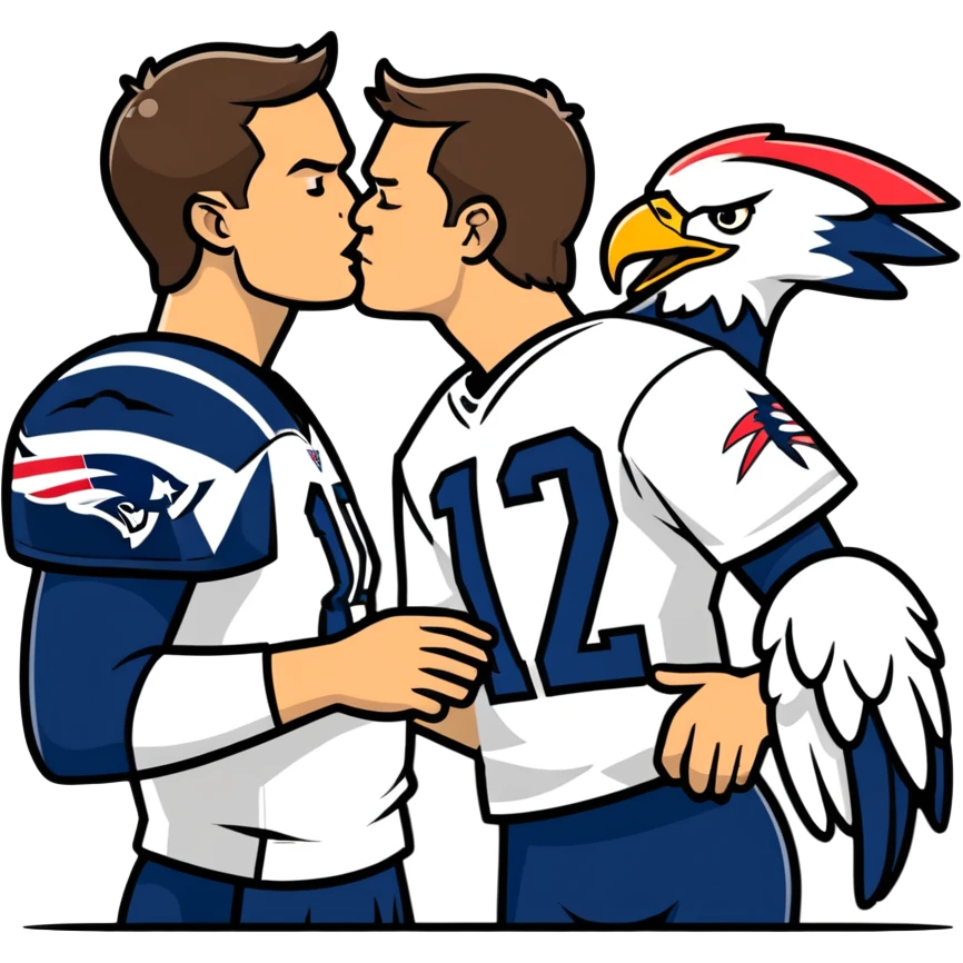 Tom Brady kissing eagles ass emoji