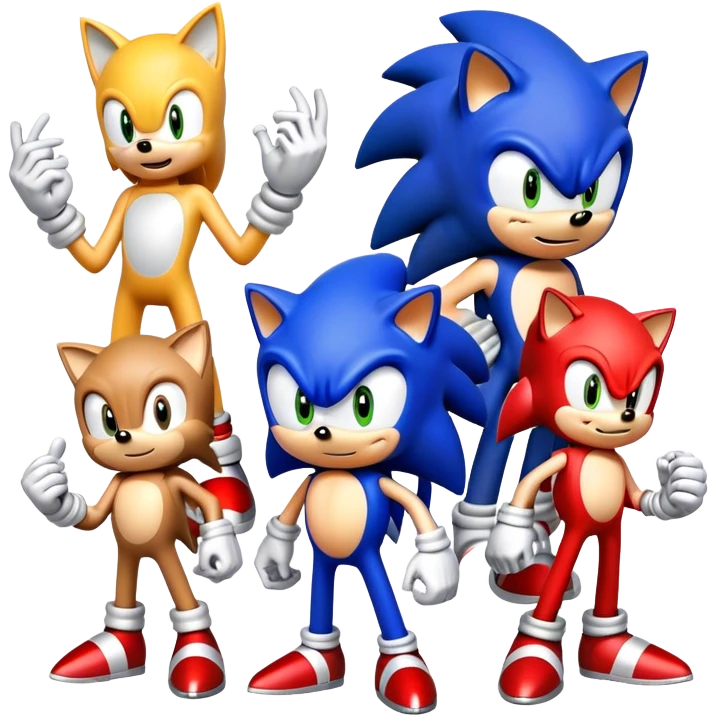Sonic the Hedgehog and the other characters  emoji