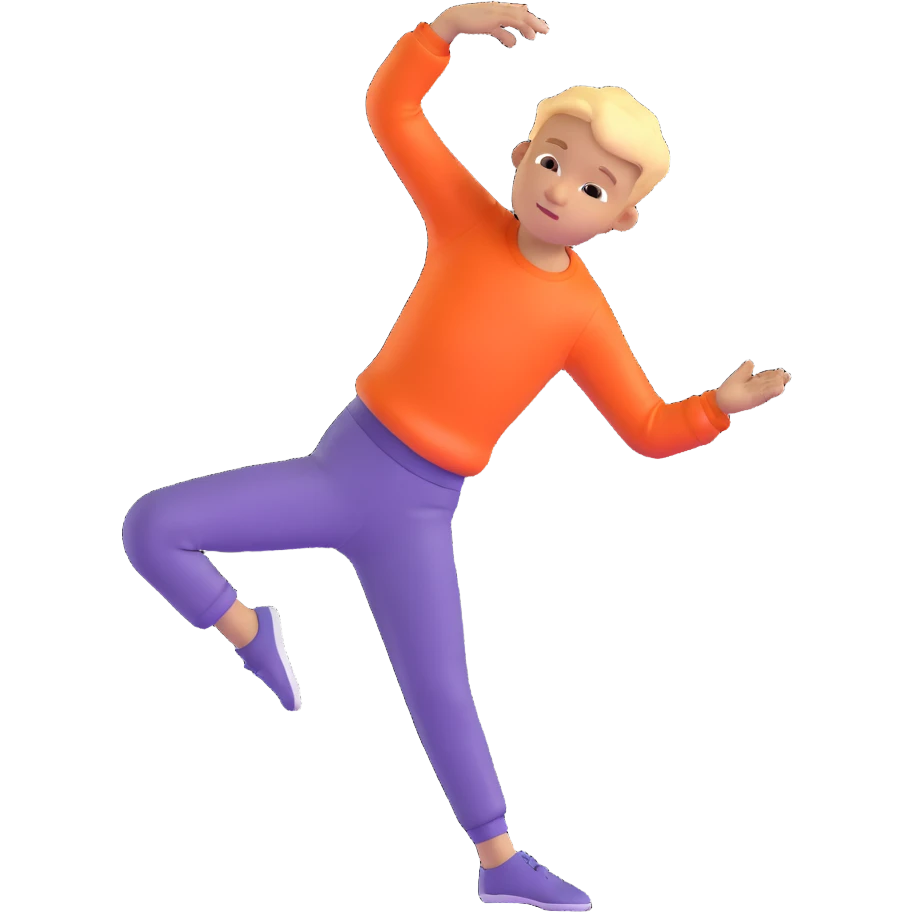 boy doing dab dance move emoji