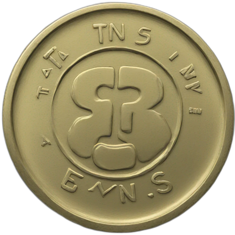 The coin with the TNS inscription on it, the coin must be 55A5FE in that color. emoji