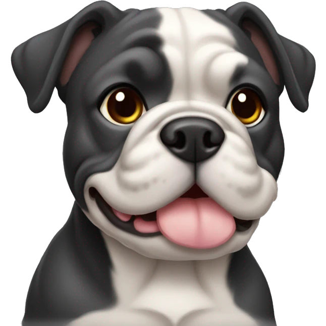 Buldogue francês preto e cinza  emoji