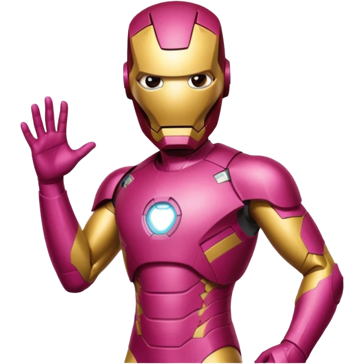 HOMEM DE FERRO from Marvel in a bright PINK swimsuit emoji