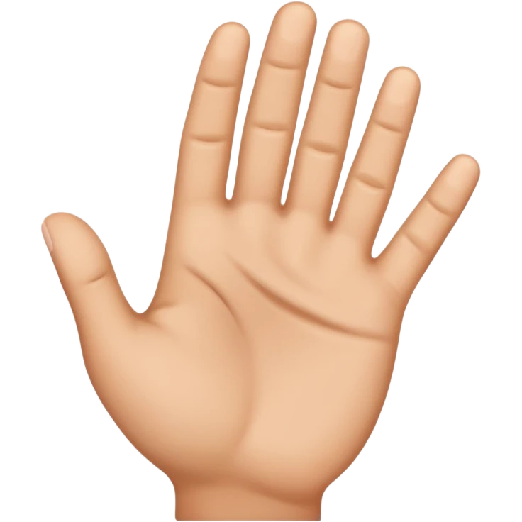 mano abierta color piel emoji